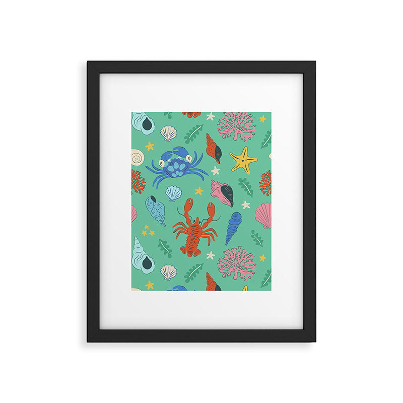 Crustaceans Seashells Framed Art Print Gallery Image 6