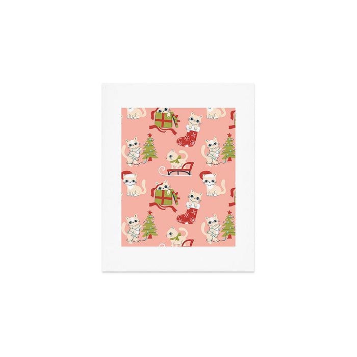 Cute Christmas Cats Art Print Gallery Image 1