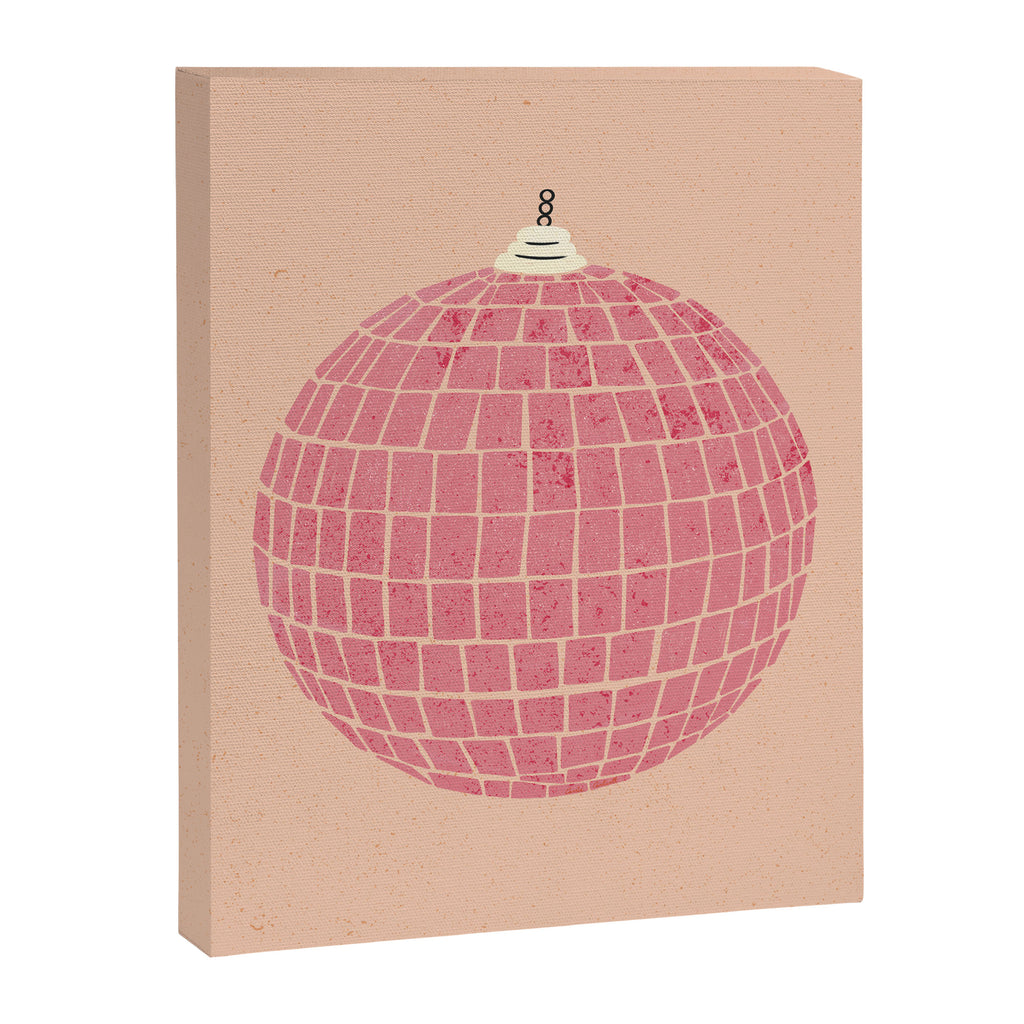 Disco Ball in Pink Canvas Print Gallery Image 8
