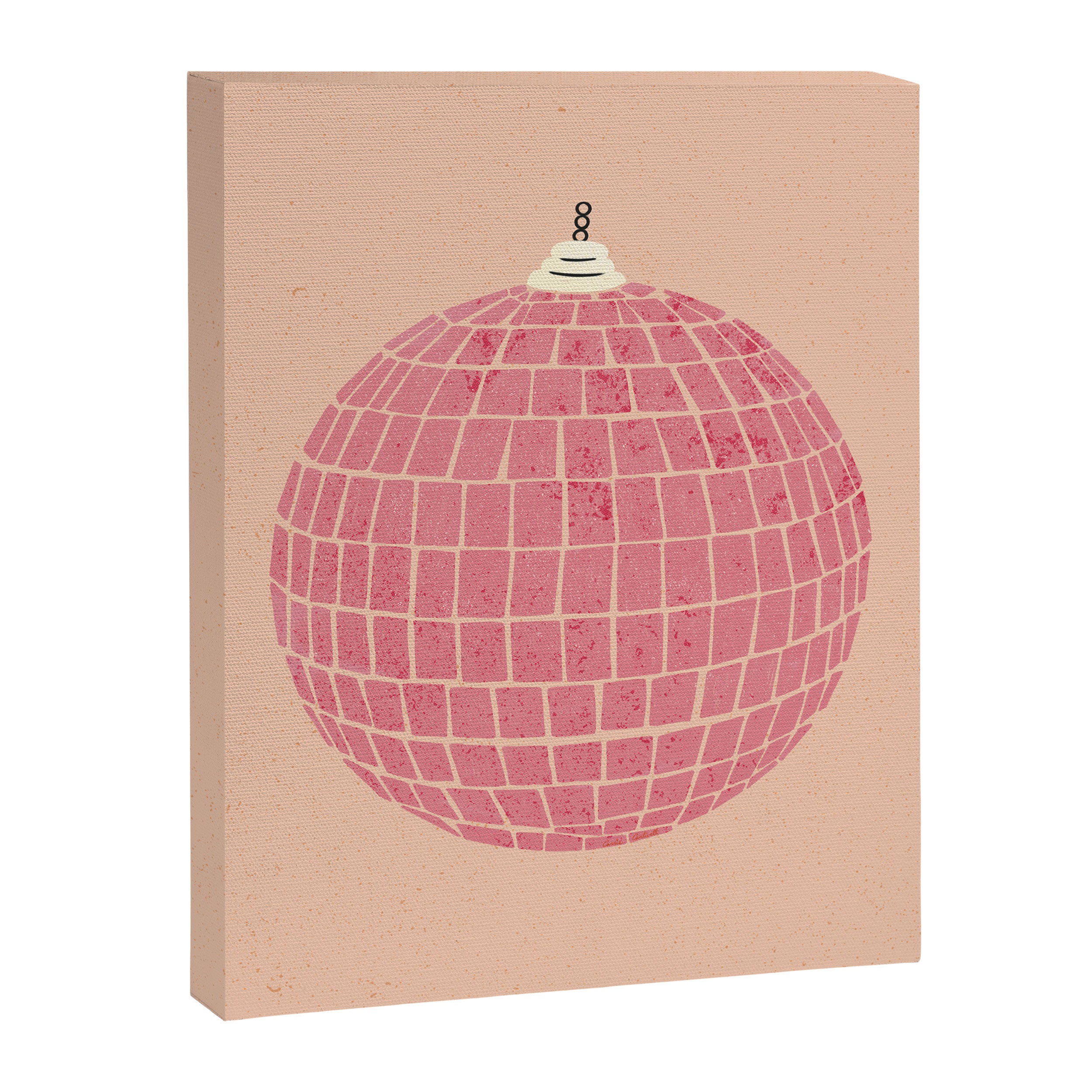 Disco Ball in Pink Canvas Print Gallery Image 8