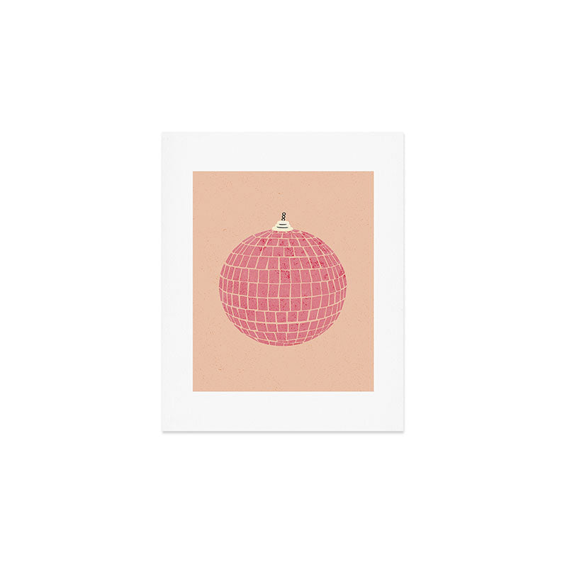 Disco Ball in Pink Art Print Gallery Image 1