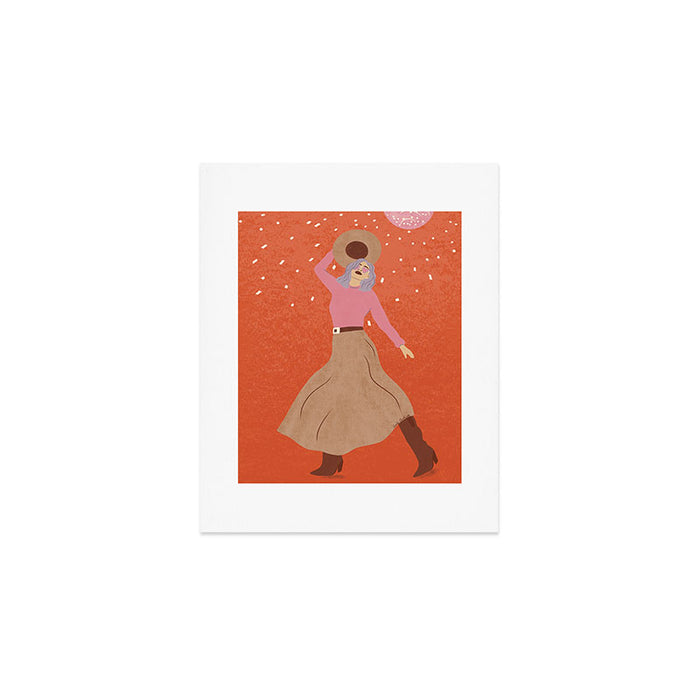 Disco Cowgirl Art Print Gallery Image 1