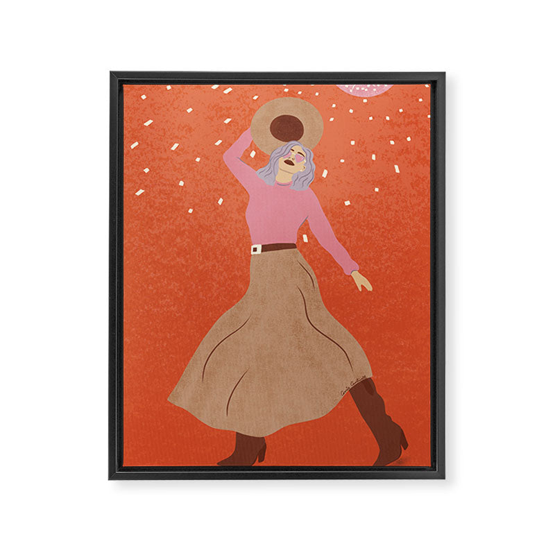 Disco Cowgirl Framed Canvas Print Gallery Image 6