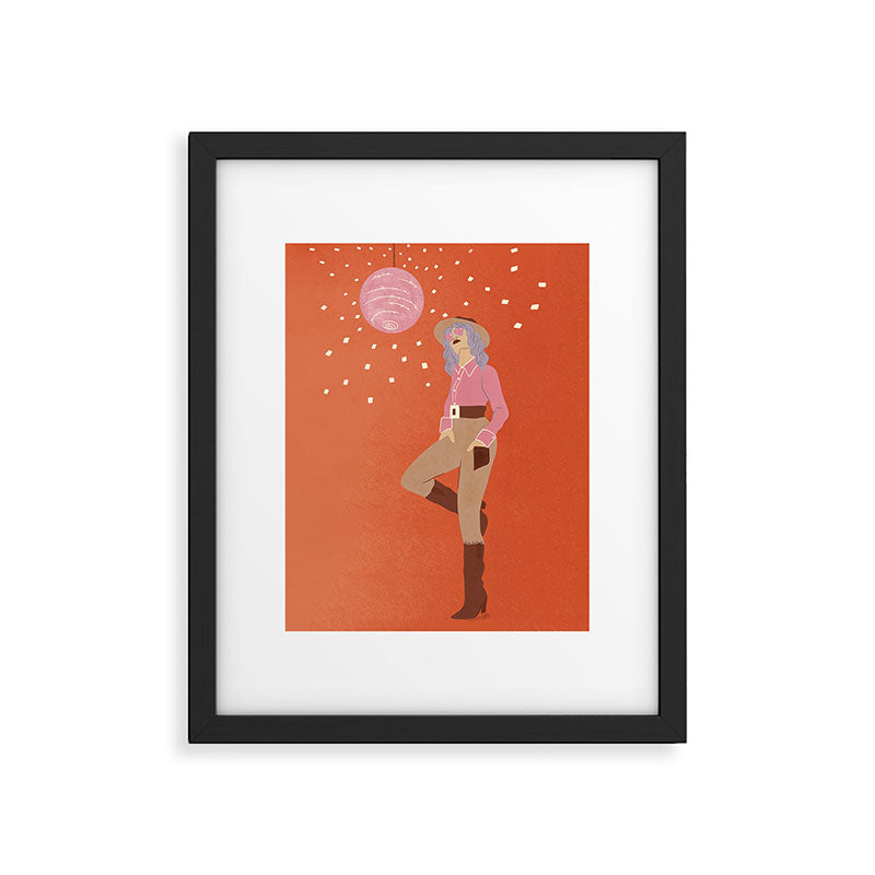 Disco Cowgirl Framed Art Print Gallery Image 5