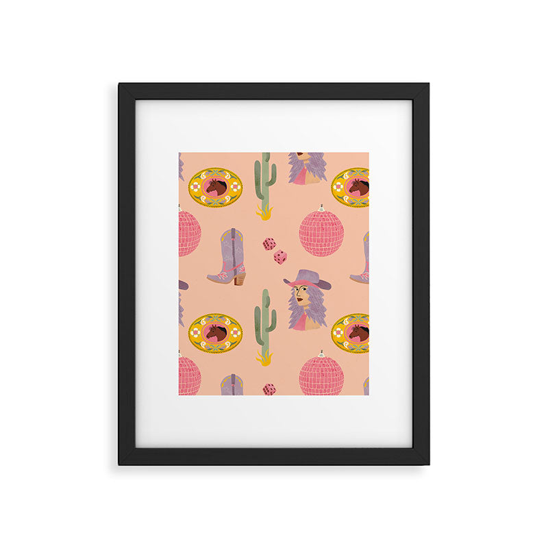 Disco Cowgirl Framed Art Print Gallery Image 6