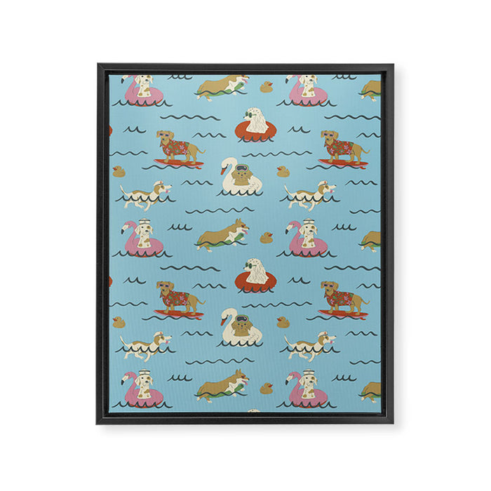 Dog Days of Summer Framed Canvas Print Gallery Image 1