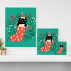 Festive Feline Canvas Print Gallery Image 3