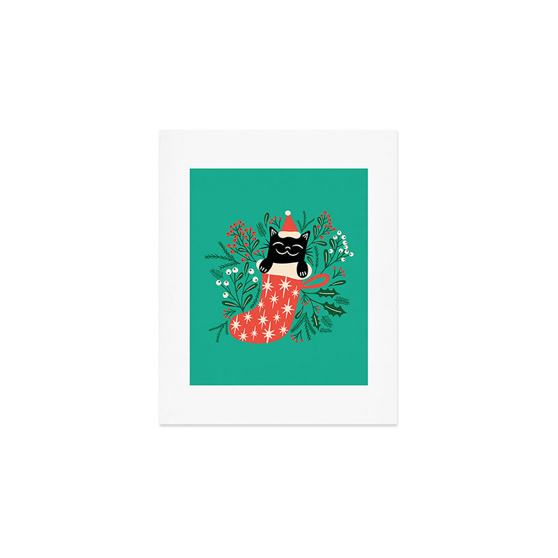 Festive Feline Art Print Gallery Image 1