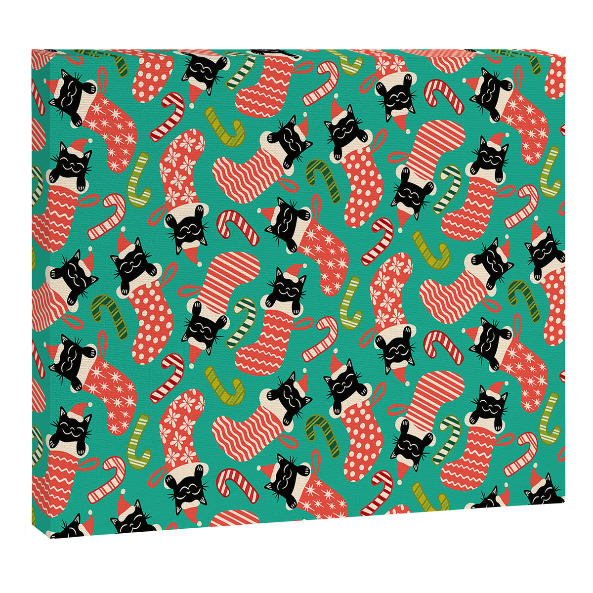Festive Felines Canvas Print Gallery Image 8
