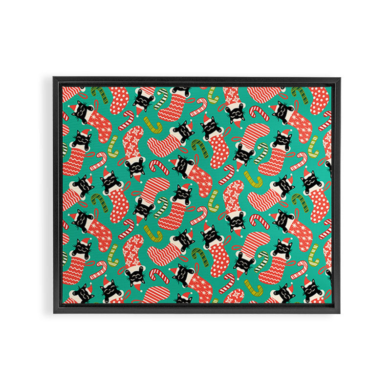 Festive Felines Framed Canvas Print Gallery Image 8