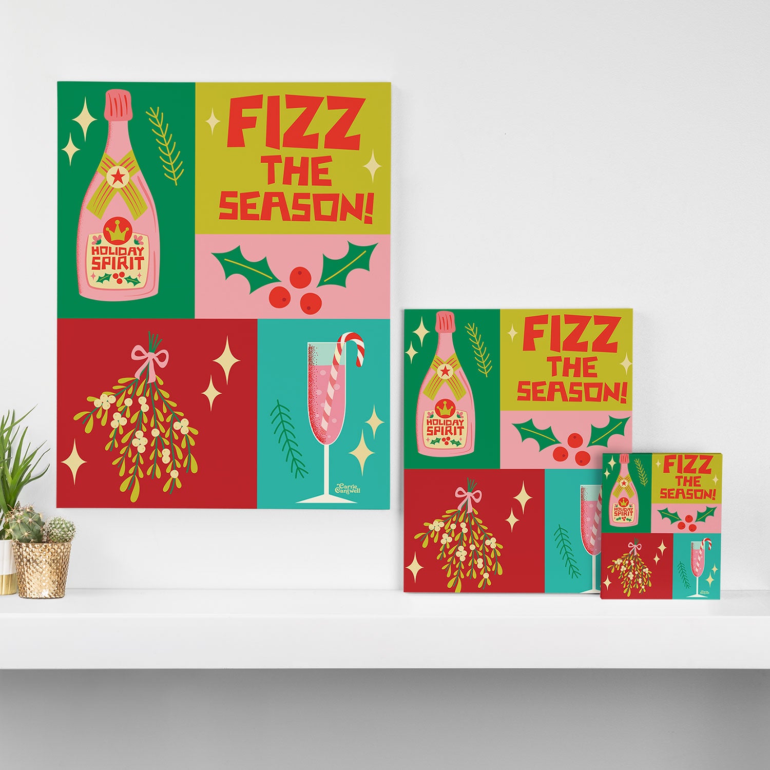 Fizz The Season  Canvas Print Gallery Image 3