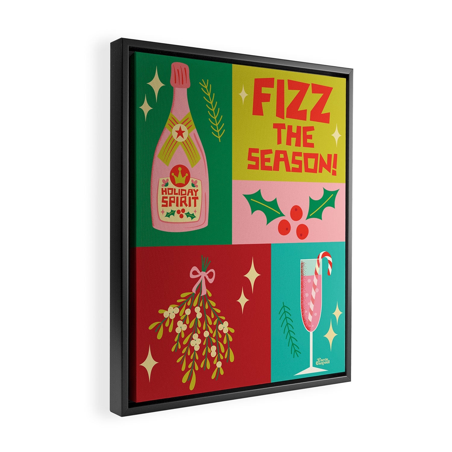 Fizz The Season  Framed Canvas Print Gallery Image 2