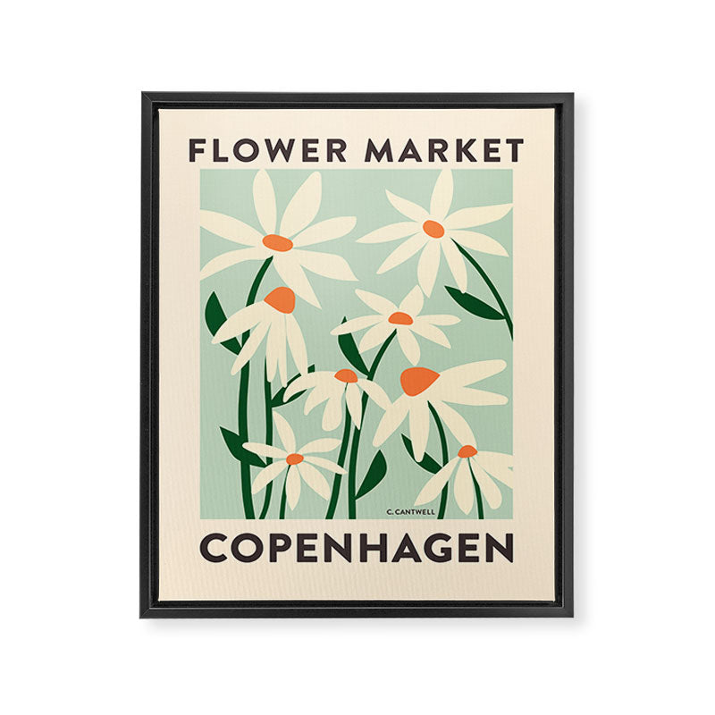 Flower Market Copenhagen - Matisse Inspired Framed Canvas Print Gallery Image 6