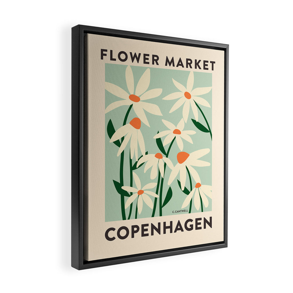 Flower Market Copenhagen - Matisse Inspired Framed Canvas Print Gallery Image 2