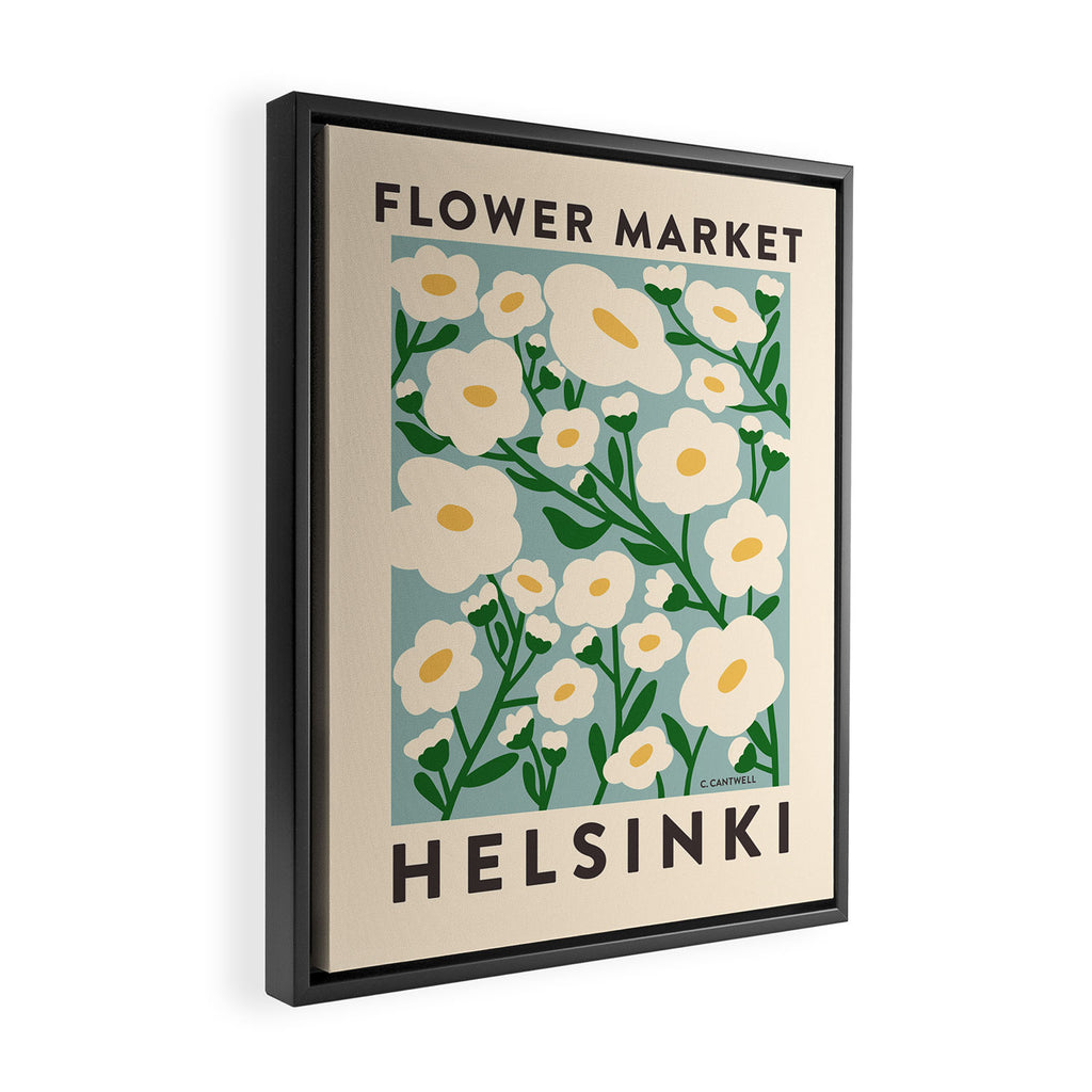 Flower Market Helsinki - Matisse Inspired Framed Canvas Print Gallery Image 2