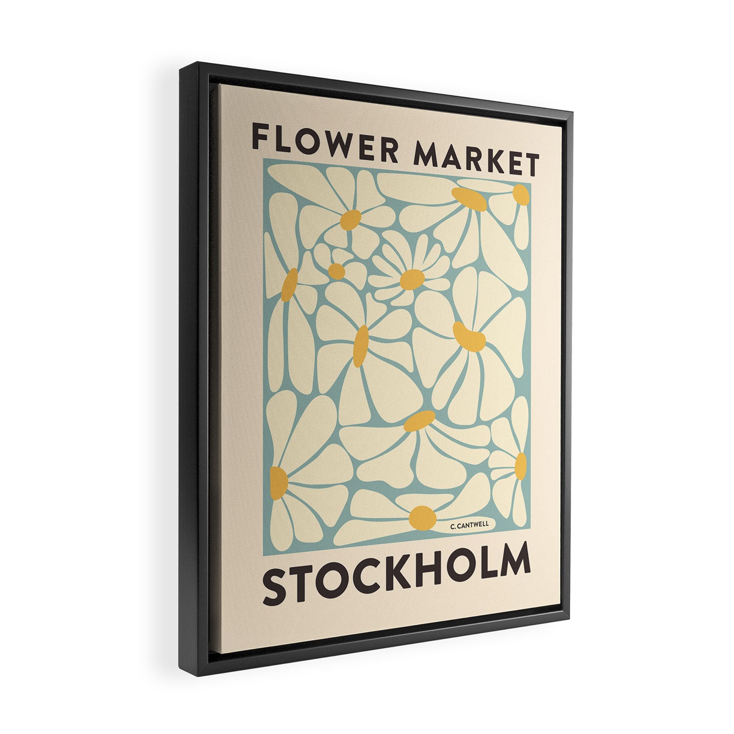 Flower Market Stockholm - Matisse Inspired Framed Canvas Print Gallery Image 2