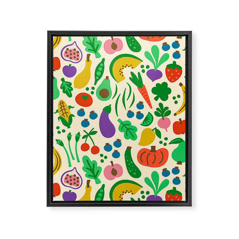 Fruits and Vegetables Framed Canvas Print Gallery Image 8