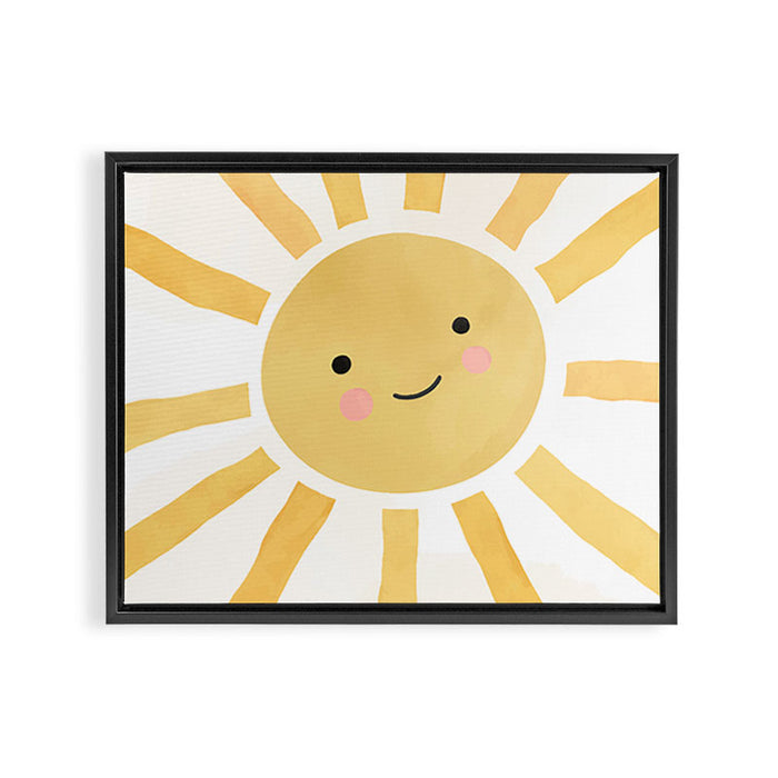 Happy Sun Framed Canvas Print Gallery Image 1