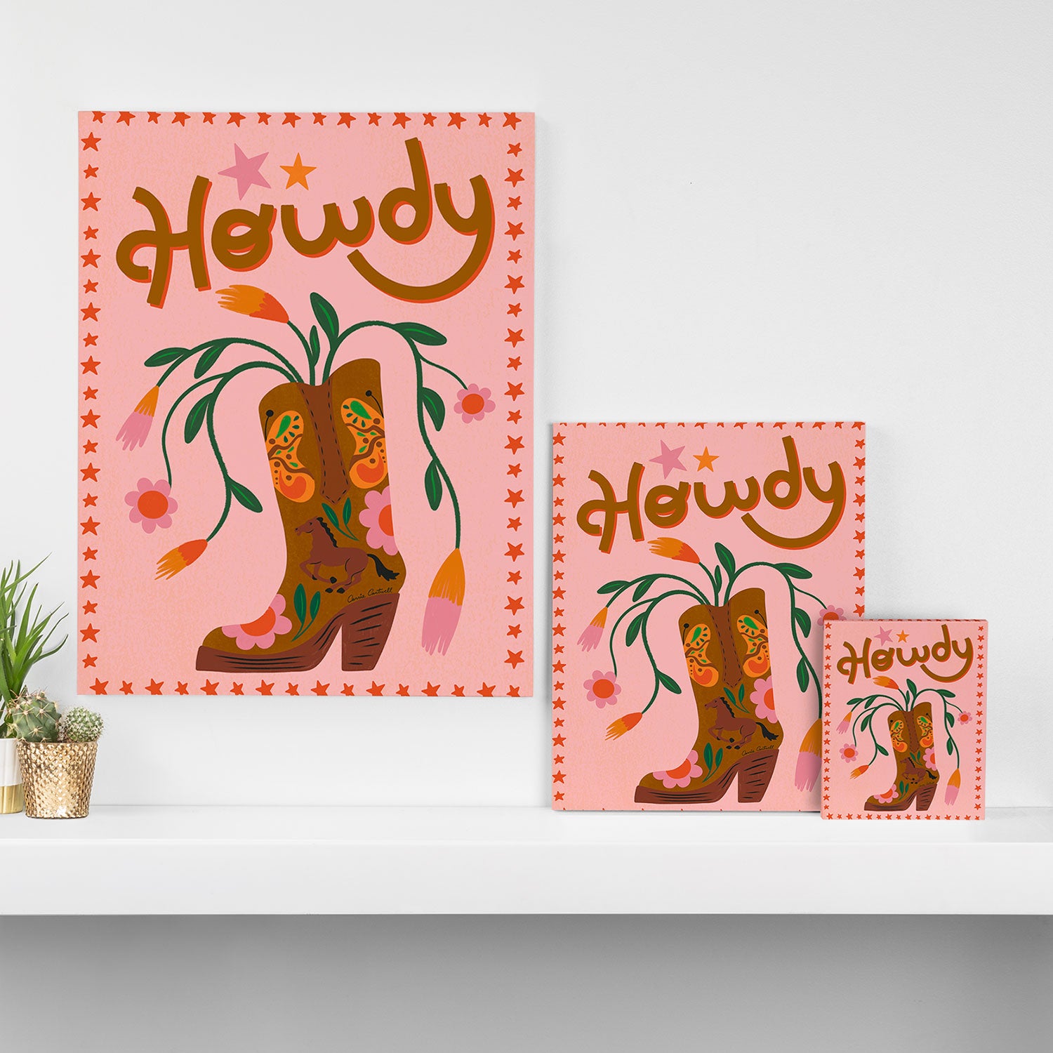 Howdy Canvas Print Gallery Image 3