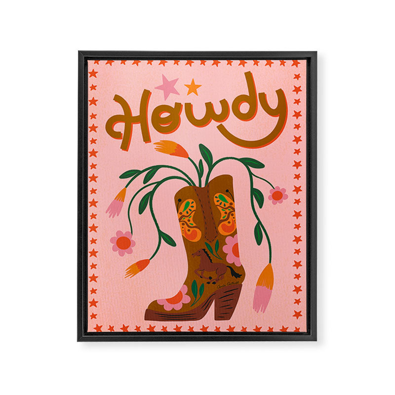Howdy Framed Canvas Print Gallery Image 8