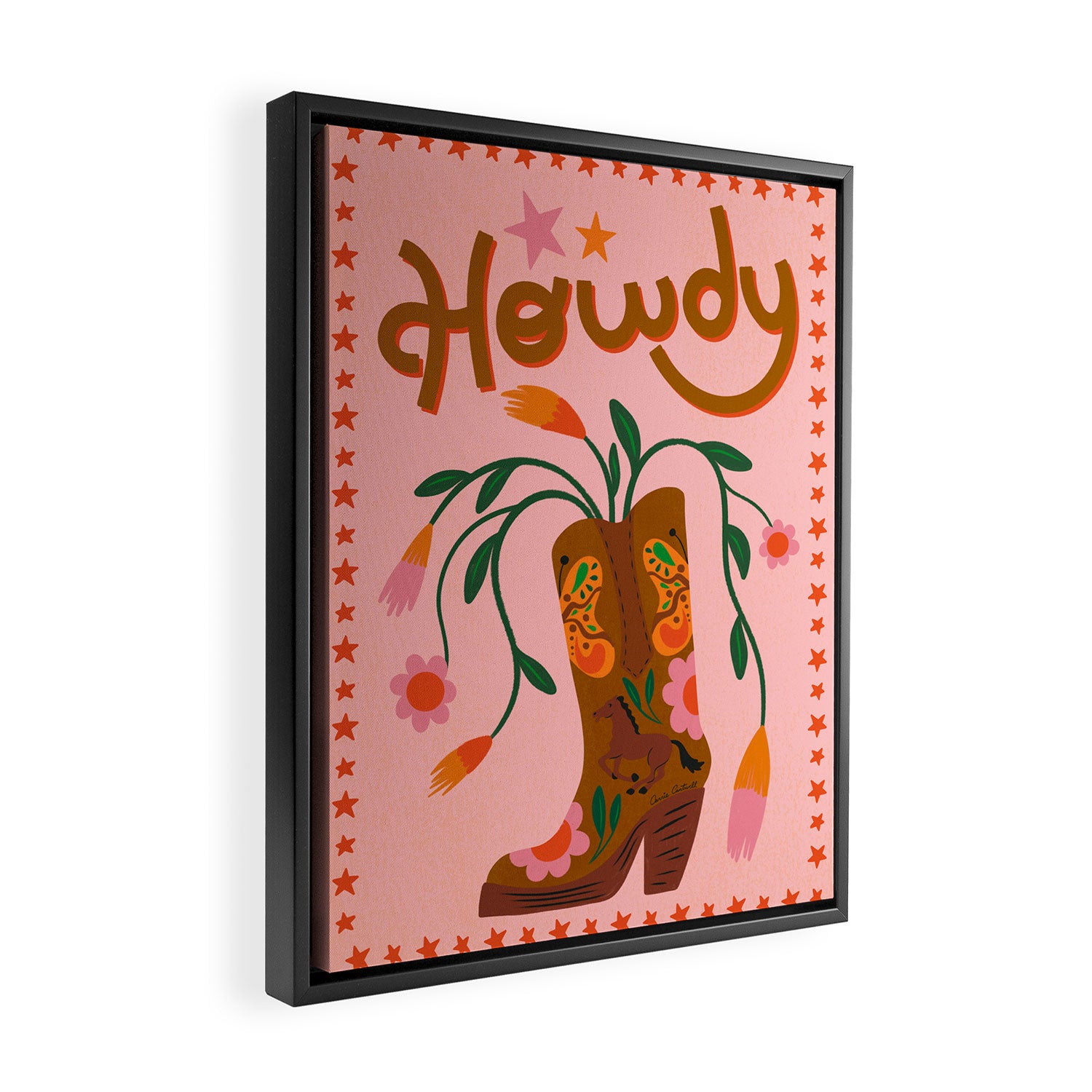 Howdy Framed Canvas Print Gallery Image 2