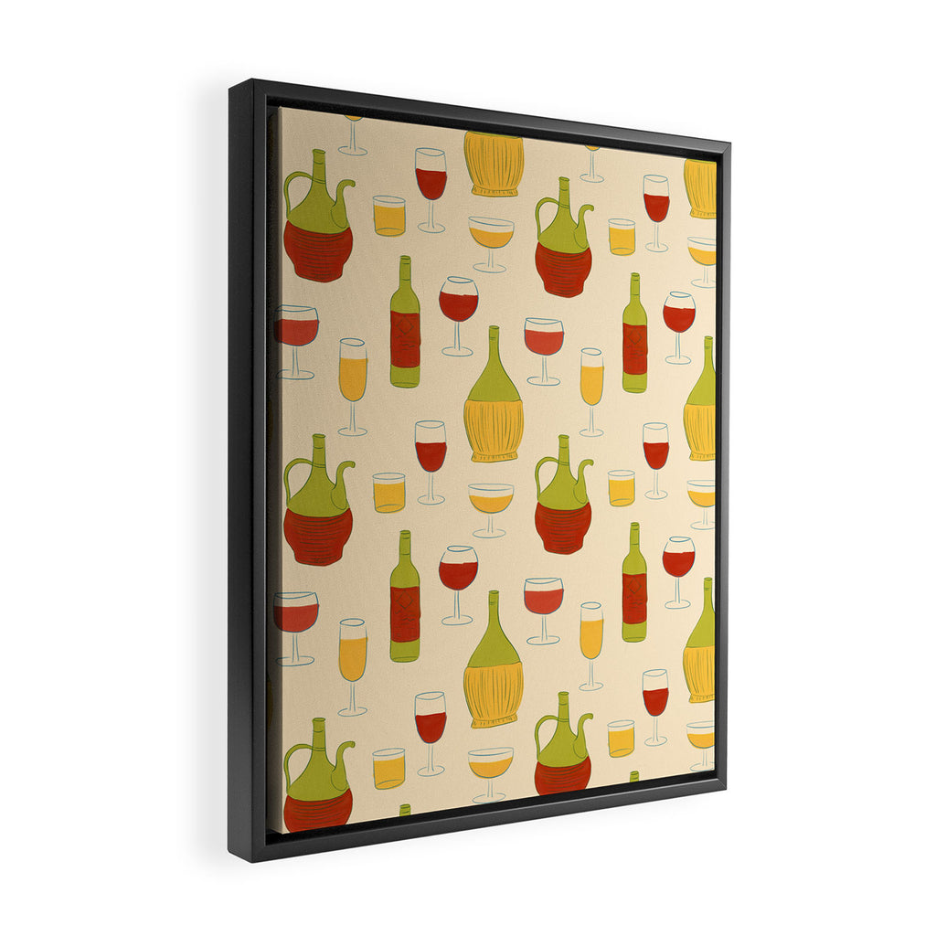 Italian Vino Framed Canvas Print Gallery Image 2