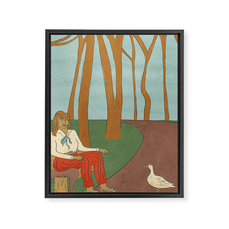 Lunch Break Framed Canvas Print Gallery Image 8