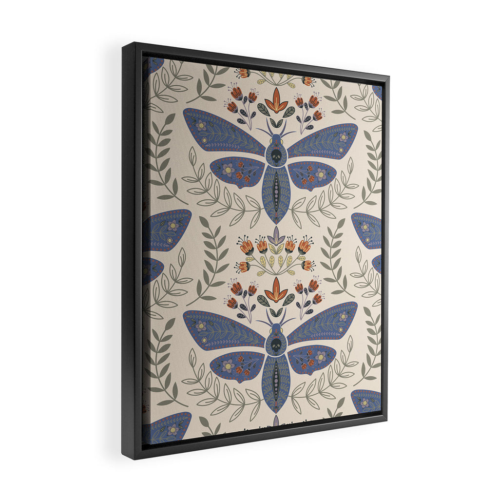 Magical Death Head Moth Framed Canvas Print Gallery Image 2