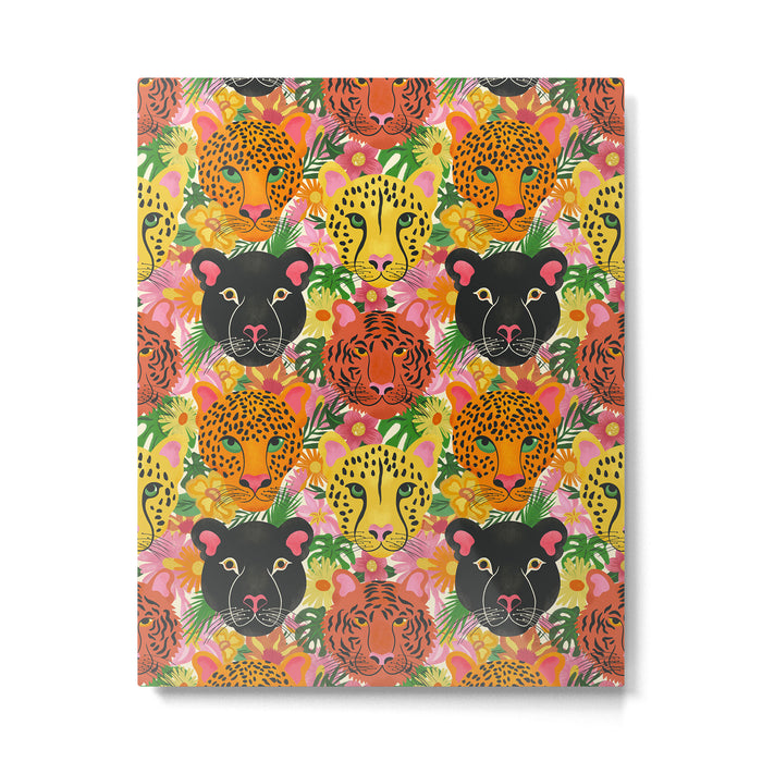 Maximalist Jungle Tiger Cheetah Leopard and Jaguar Metal Print Gallery Image 1