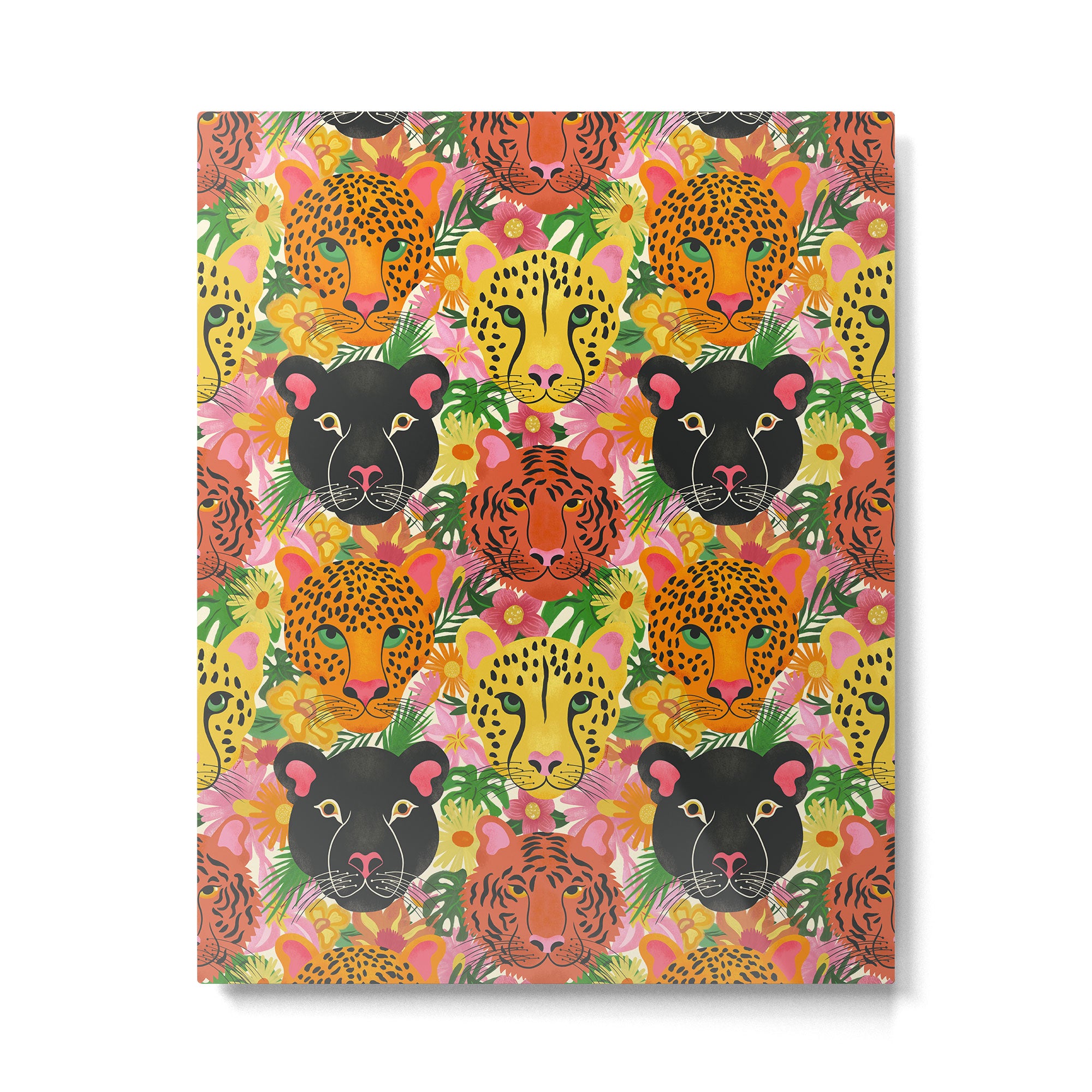 Maximalist Jungle Tiger Cheetah Leopard and Jaguar Metal Print Gallery Image 6