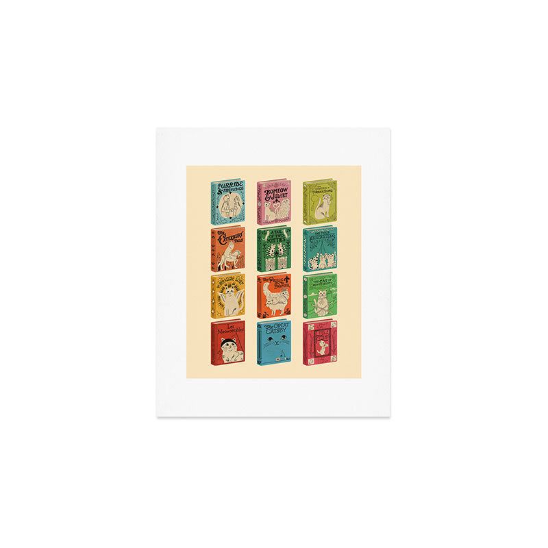 Meowsterpieces of Kiterature - Cat Literature Puns Art Print Gallery Image 1