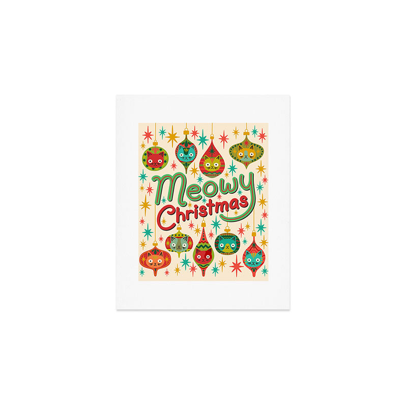 Meowy Christmas Art Print Gallery Image 1