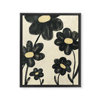 Minimalist Black Flowers Framed Canvas Print Gallery Image 8