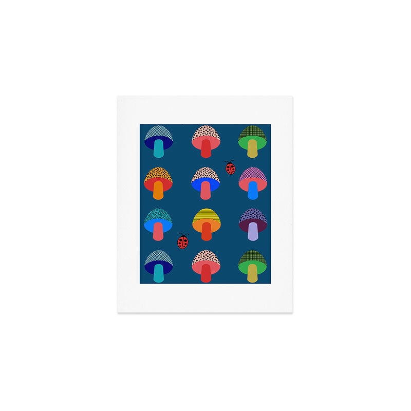 Mod Mushrooms Art Print Gallery Image 1