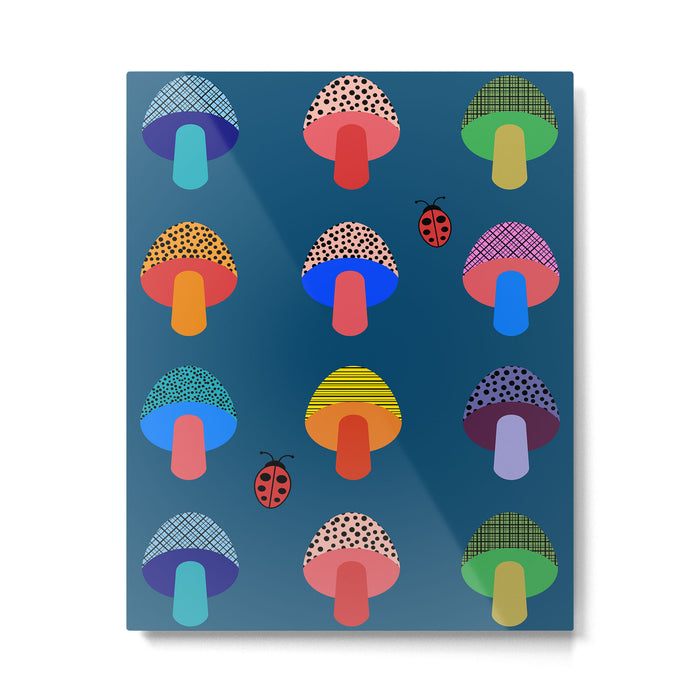Mod Mushrooms Metal Print Gallery Image 1