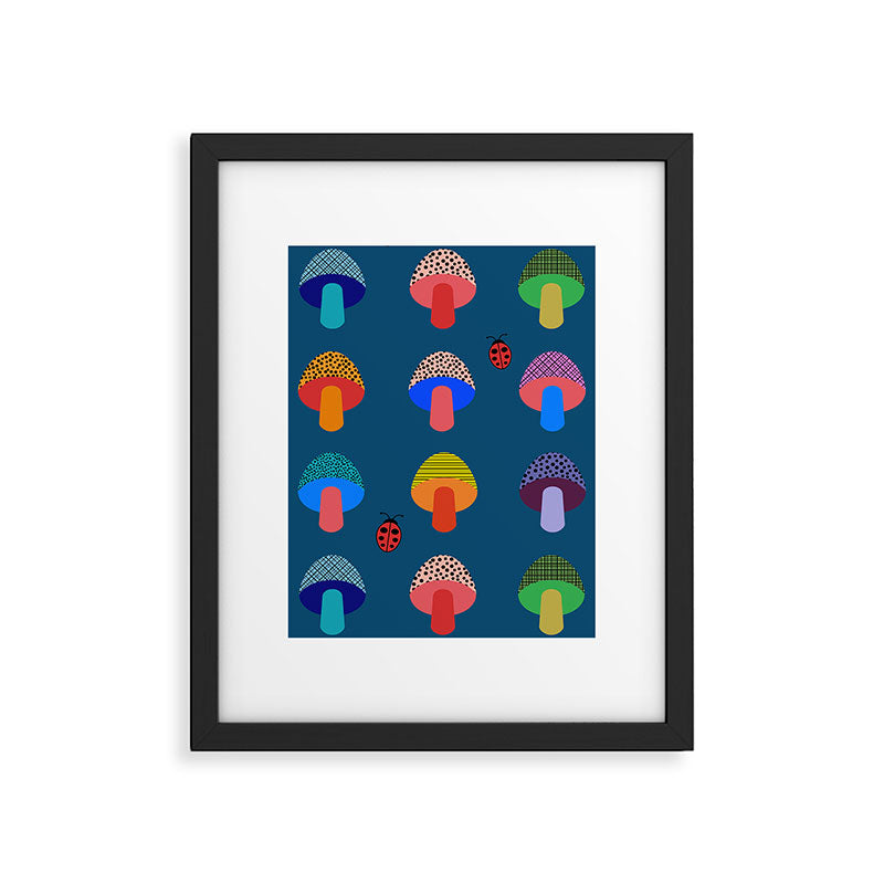 Mod Mushrooms Framed Art Print Gallery Image 6