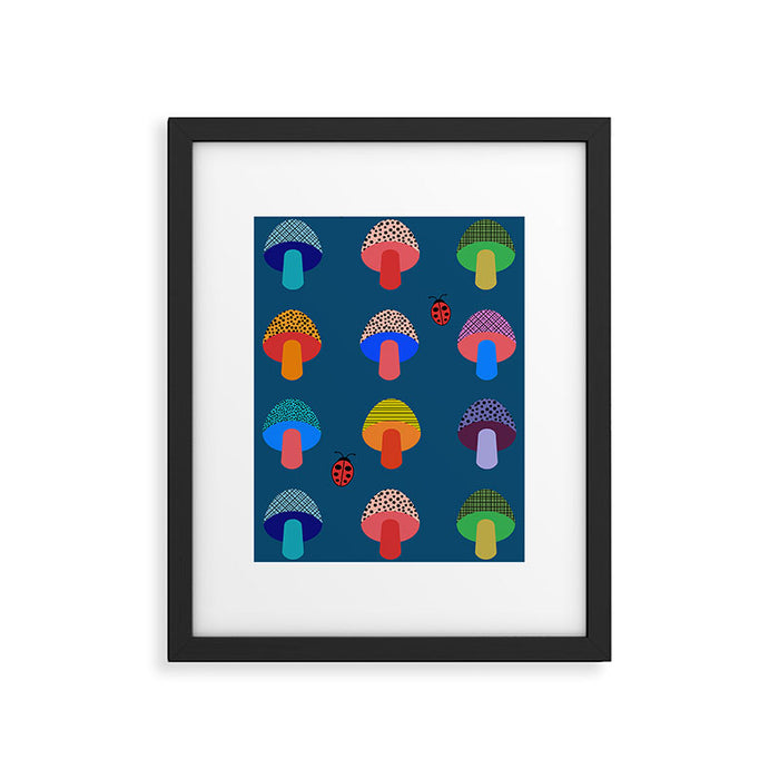 Mod Mushrooms Framed Art Print Gallery Image 1