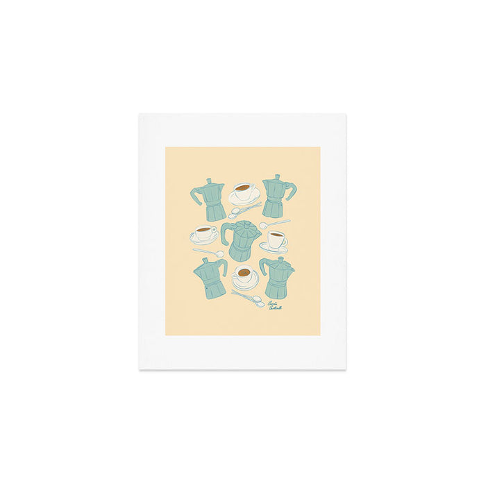 Moka Pots and Espresso Cups Art Print Gallery Image 1