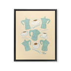 Moka Pots and Espresso Cups Framed Canvas Print Gallery Image 8
