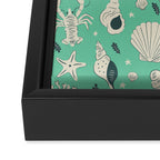 Ocean Crustaceans And Nautical Seashells Framed Canvas Print Gallery Image 3