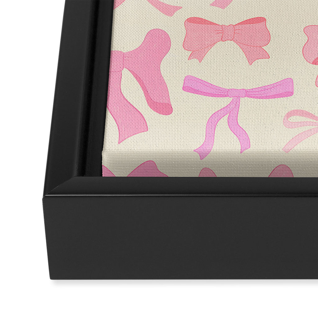 Pink Bows Framed Canvas Print Gallery Image 3
