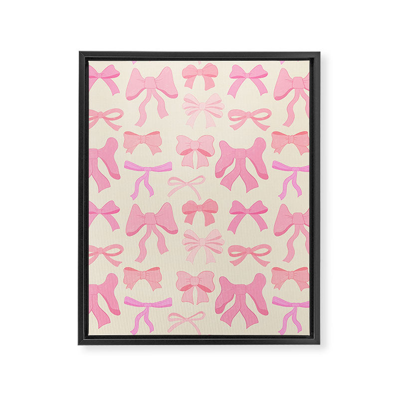 Pink Bows Framed Canvas Print Gallery Image 8