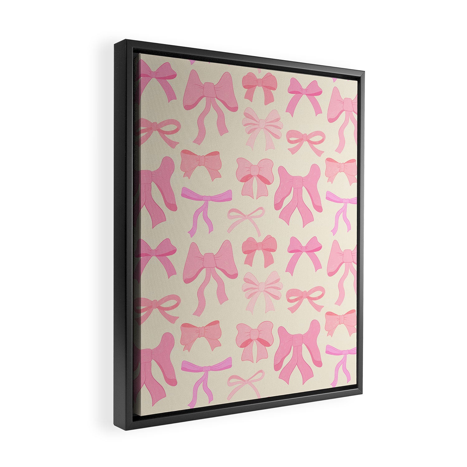 Pink Bows Framed Canvas Print Gallery Image 2