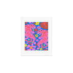 Pink Tigers and Flowers Art Print Gallery Image 1