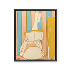Portrait of a Woman Reading - Quiet Time 4 Framed Canvas Print Gallery Image 6