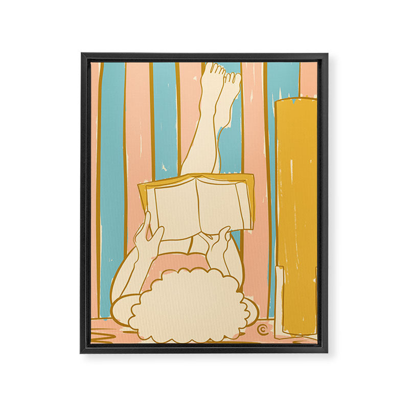 Portrait of a Woman Reading - Quiet Time 4 Framed Canvas Print Gallery Image 6