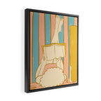 Portrait of a Woman Reading - Quiet Time 4 Framed Canvas Print Gallery Image 2