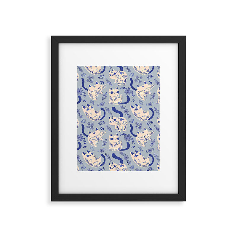 Purrcelin Cats Framed Art Print Gallery Image 6