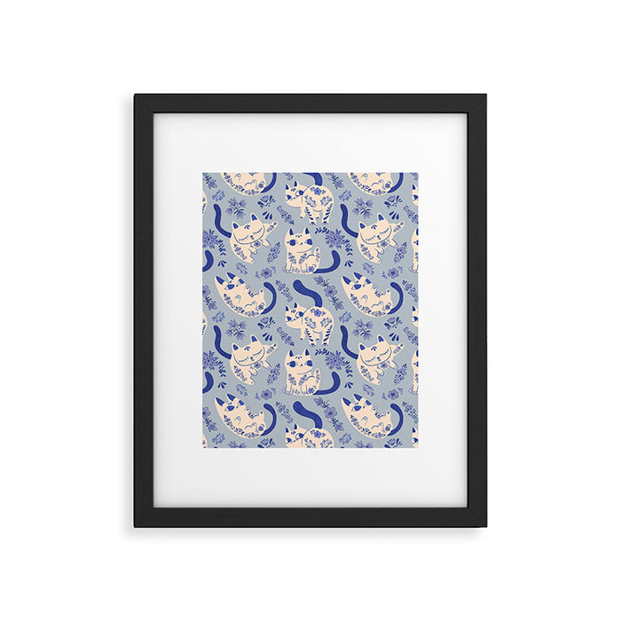 Purrcelin Cats Framed Art Print Gallery Image 1