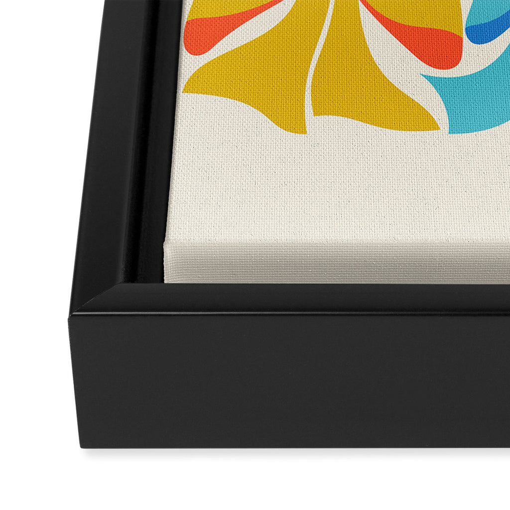 RainBows - Bright Multi Retro Rainbow Bows Framed Canvas Print Gallery Image 3